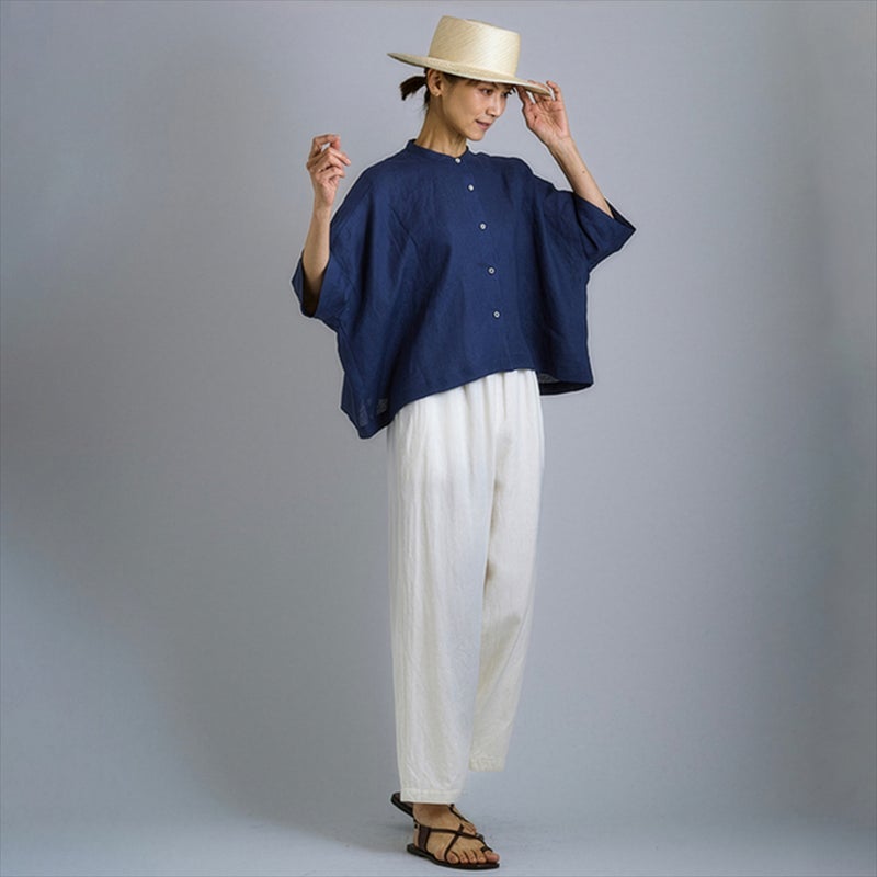 実物大型紙・バンドカラーワイドシャツ