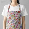 コットン生地 かぎ編み風の花と小鳥といちご 10cm単位 切り売り