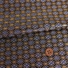 金襴生地(金らん) 花菱七宝つなぎ(黒) 10cm単位 切り売り