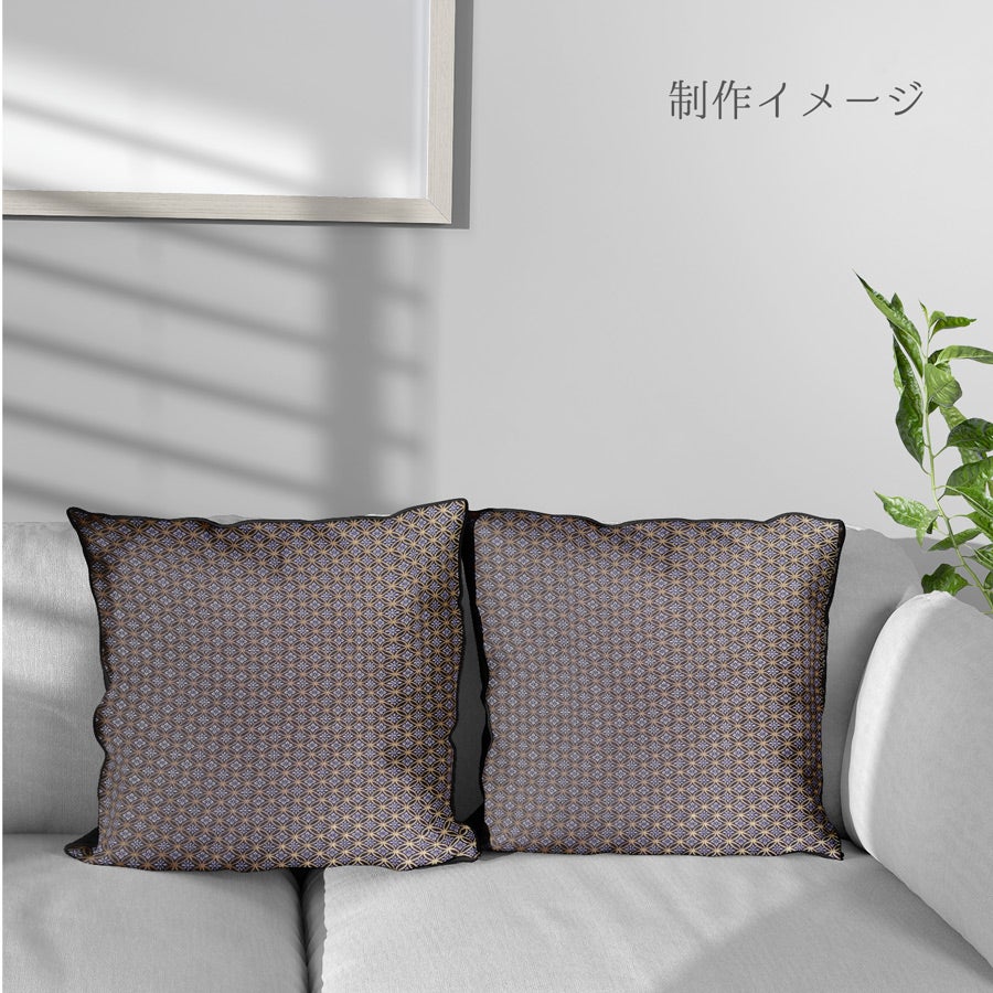 金襴生地(金らん) 花菱七宝つなぎ金襴生地(金らん) 花菱七宝つなぎ(黒) 10cm単位 切り売り