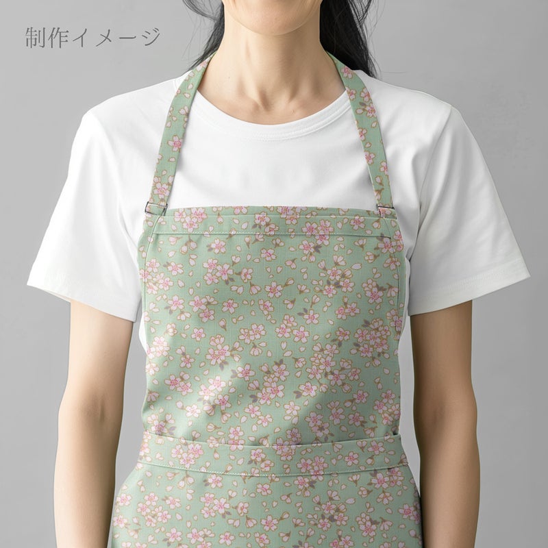 和柄コットン生地 小桜ちらし(淡若草) 10cm単位 切り売り