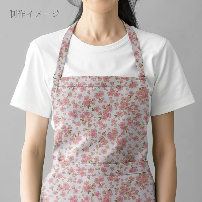 和柄コットン生地 小桜ちらし(白/ピンク) 10cm単位 切り売り