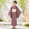和柄コットン生地 彩り菊づくし(紫) 女の子の浴衣