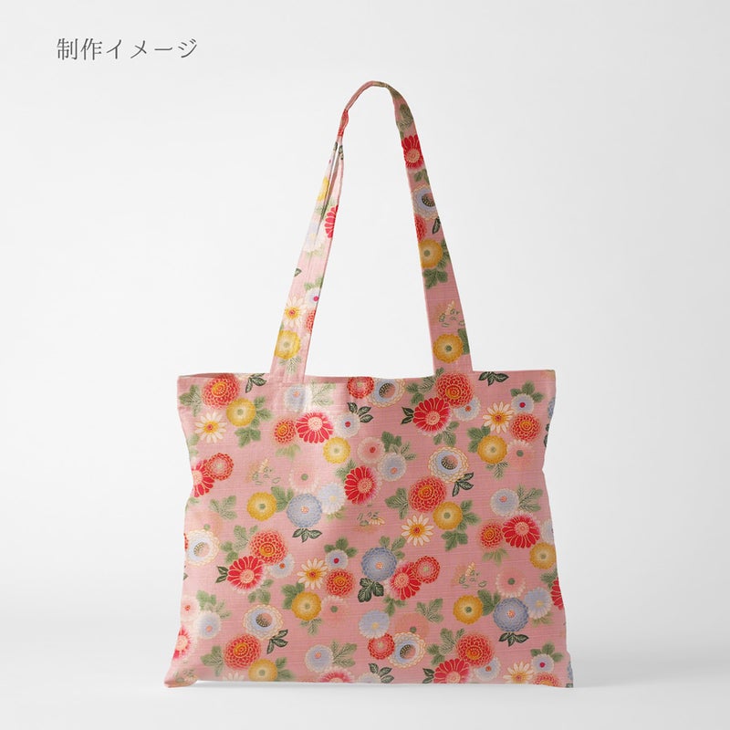 和柄コットン生地 彩り菊づくし(ピンク) 10cm単位 切り売り