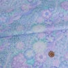 和柄コットン生地 辻が花調花づくし(ブルー) 10cm単位 切り売り