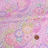 和柄コットン生地 辻が花調花づくし(ピンク) 10cm単位 切り売り