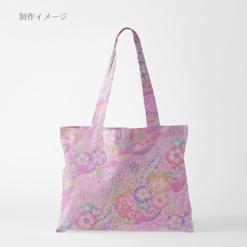 和柄コットン生地 辻が花調花づくし(ピンク) 10cm単位 切り売り