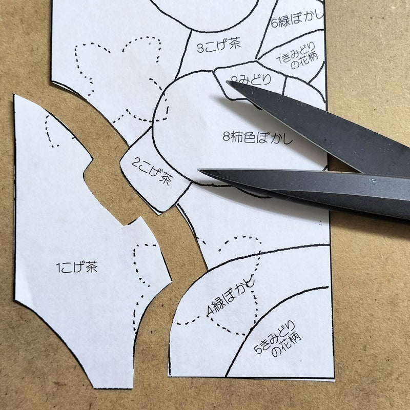 ちりめん手芸キット 花と実の短冊 10月 柿の実