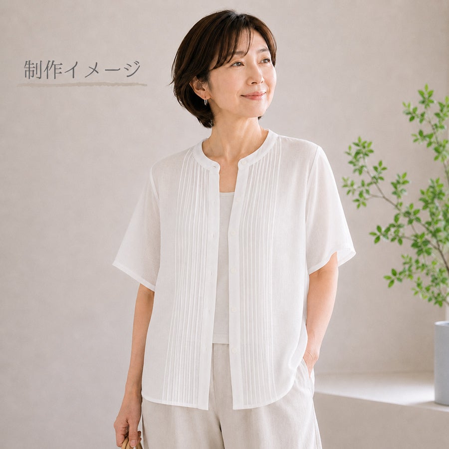 薄手ローン リップル生地 無地(オフホワイト) 10cm単位 切り売り