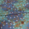 ちりめん生地 花吹雪(青緑) 10cm単位 切り売り