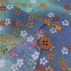 ちりめん生地 花吹雪(青緑) 10cm単位 切り売り