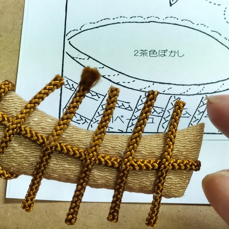 ちりめん手芸キット 花と実の短冊 12月 蜜柑の実