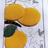 ちりめん手芸キット 花と実の短冊 12月 蜜柑の実