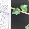 ちりめん手芸キット 花と実の短冊 11月 葡萄の実