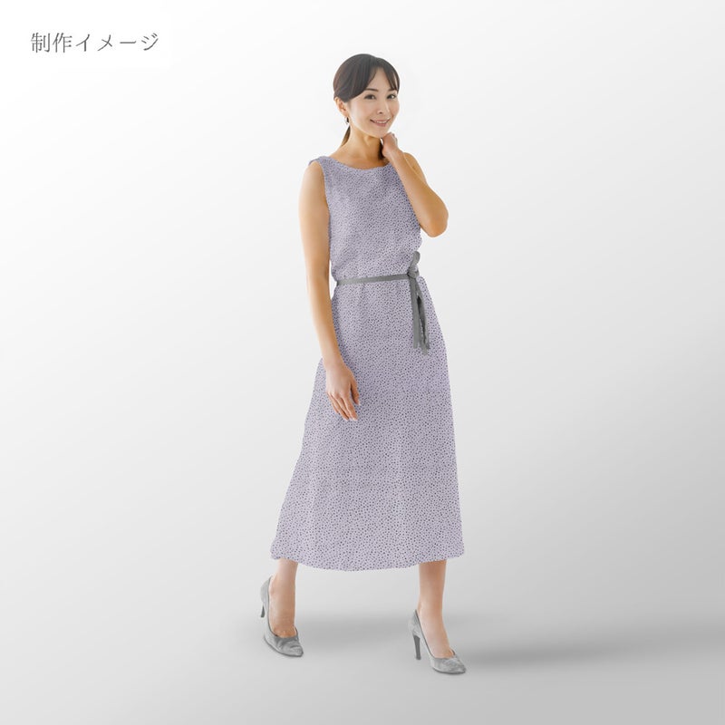 綿ローン生地 ランダムドット柄(白) 10cm単位 切り売り