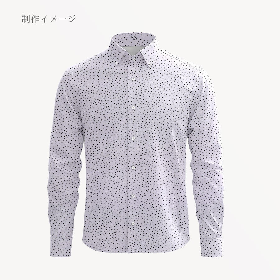 綿ローン生地 ランダムドット柄(白) 10cm単位 切り売り