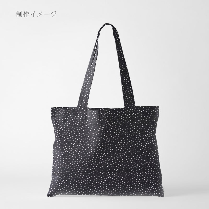 綿ローン生地 ランダムドット柄(黒) 10cm単位 切り売り