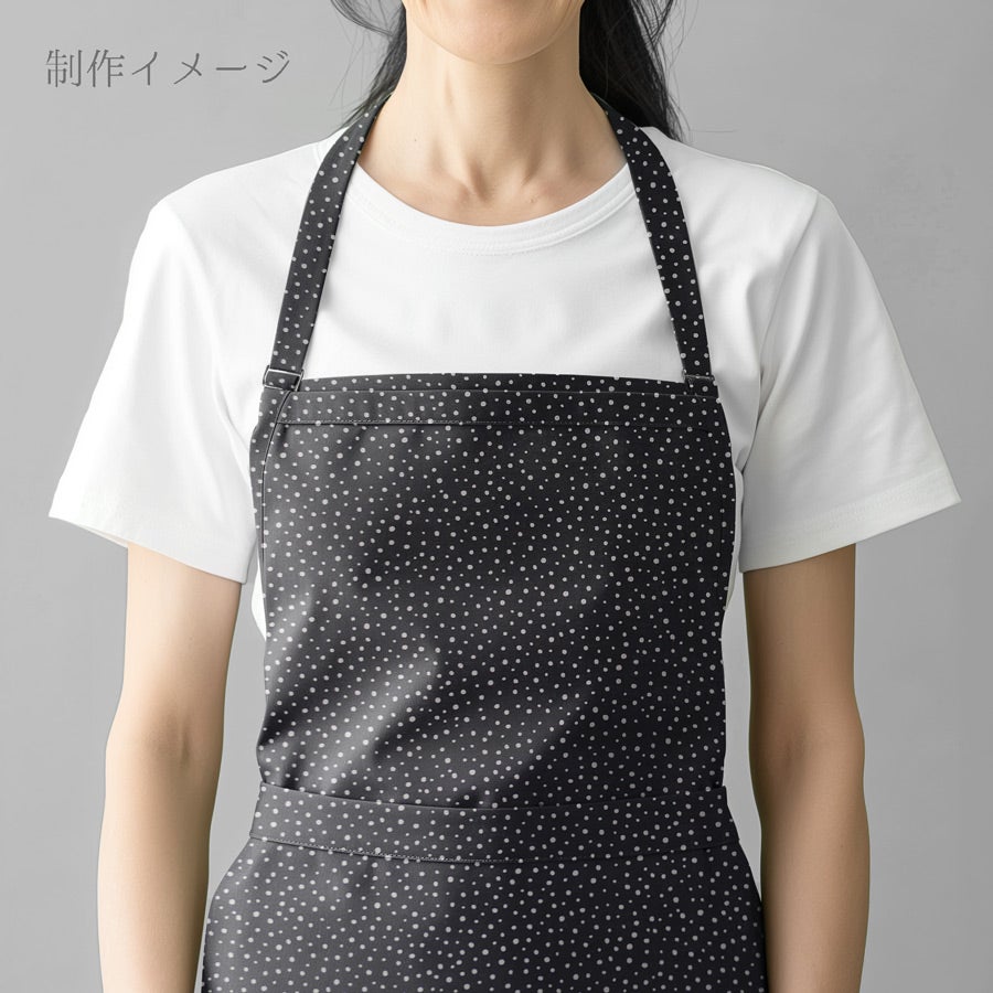 綿ローン生地 ランダムドット柄(黒) 10cm単位 切り売り