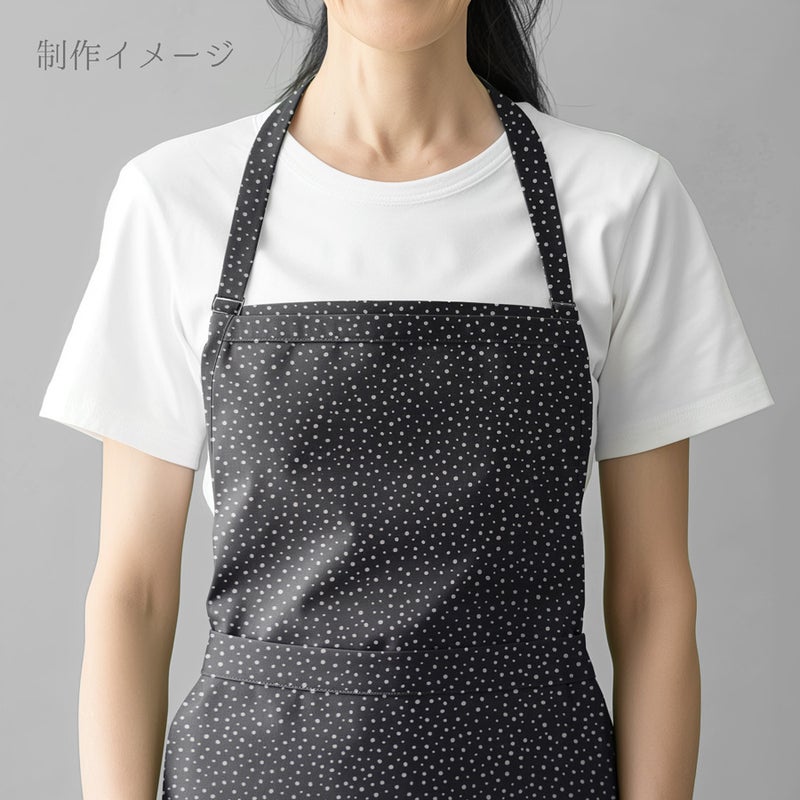 綿ローン生地 ランダムドット柄(黒) 10cm単位 切り売り