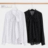 綿ローン生地 ランダムドット柄(黒) 10cm単位 切り売り