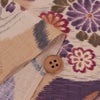 和柄コットン生地 かすり風花の輪模様(ベージュ) 10cm単位 切り売り