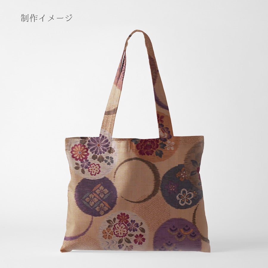 和柄コットン生地 かすり風花の輪模様(ベージュ) 10cm単位 切り売り