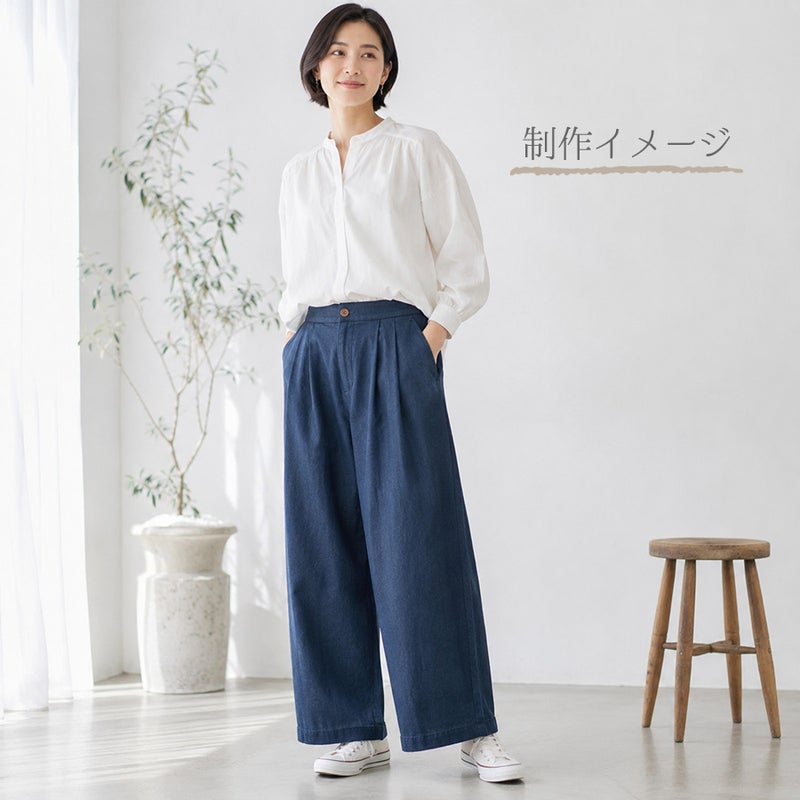 ソフトリネンコットンキャンバス生地(ディープブルー) 10cm単位 切り売り