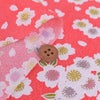 ちりめん生地 白桜(薄赤) １ｍ単位