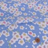 ちりめん生地 白桜(ブルー) １ｍ単位