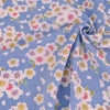 ちりめん生地 白桜(ブルー) １ｍ単位