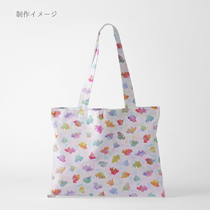 コットン生地 カラフルなウミウシたち(オフホワイト) 10cm単位 切り売り