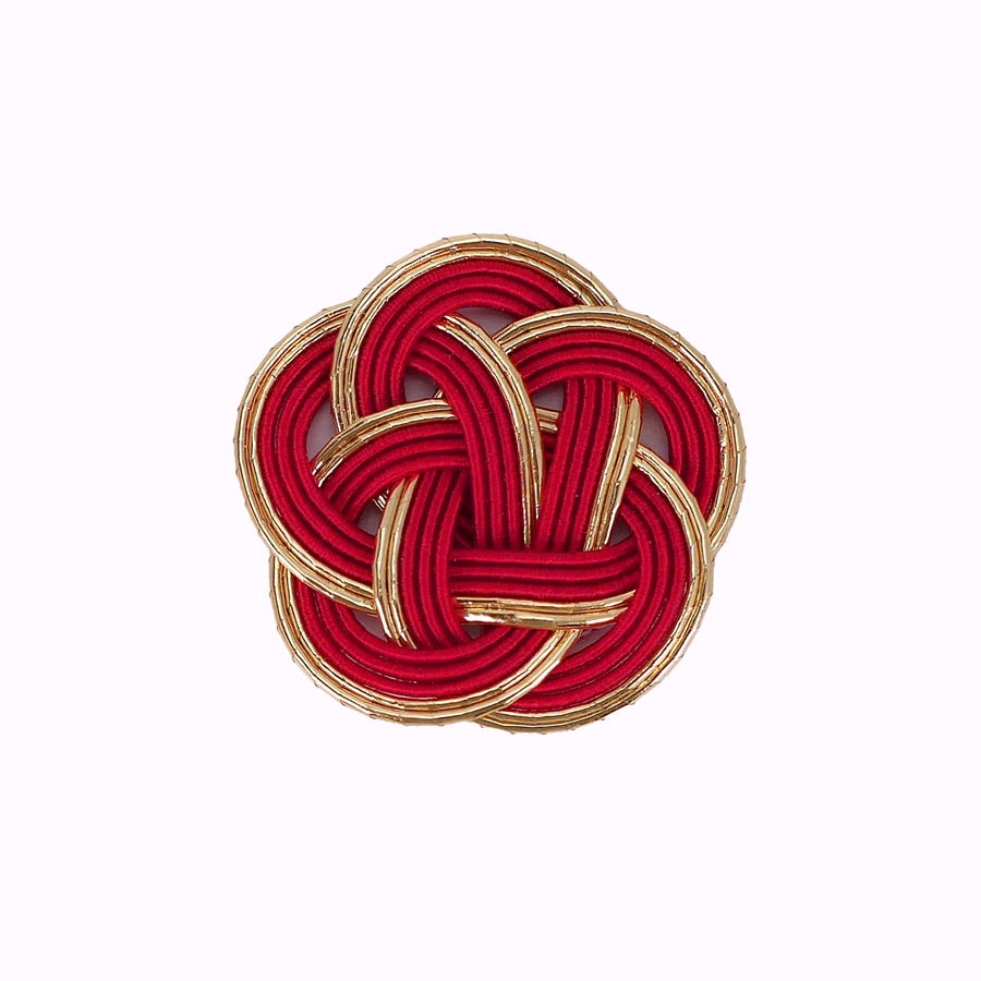 水引の梅結び（赤金）33mm