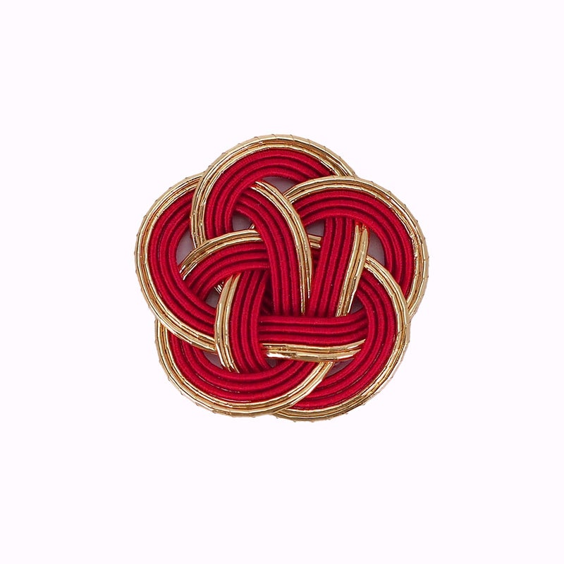 水引の梅結び（赤金）33mm