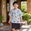 コットン生地 おしゃれな恐竜図鑑と足あと柄 10cm単位 切り売り