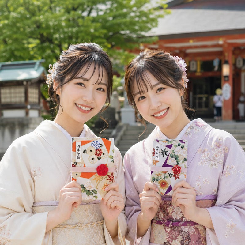 御朱印帳手作りキット・金箔一越ちりめん 色紙に花と紅葉(紫)