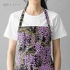 和柄コットン生地 しだれ藤(黒) 10cm単位 切り売り