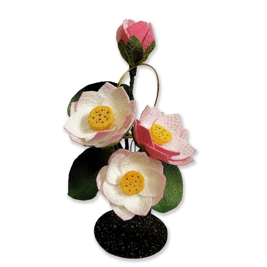 ちりめん細工キット 小さな仏花・蓮の花（お盆のお飾り） |生地 和柄