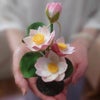 ちりめん細工キット 小さな仏花・蓮の花（お盆のお飾り）