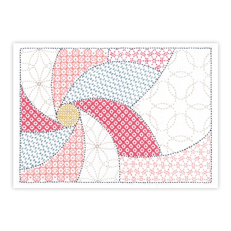 刺し子キット ランチョンマット 花毬