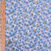 ちりめん生地・うさぎと桜(水色) １ｍ単位