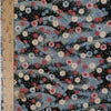 ちりめん生地 露芝に小菊(黒) １ｍ単位
