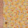 ちりめん生地 ぼかし地に芝と小花(黄色) １ｍ単位