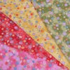 ちりめん生地 ぼかし地に芝と小花(黄色) １ｍ単位