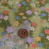 ちりめん生地 ぼかし地に芝と小花(黄緑) １ｍ単位