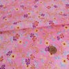 ちりめん生地 きらめく花のお庭(ピンク) １ｍ単位