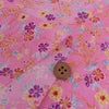 ちりめん生地 きらめく花のお庭(ピンク) １ｍ単位