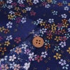 ちりめん生地 花吹雪(紺) １ｍ単位