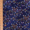 ちりめん生地 花吹雪(紺) １ｍ単位