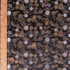 金襴生地(金らん) 金銀丸文と破れ七宝(黒) 10cm単位 切り売り