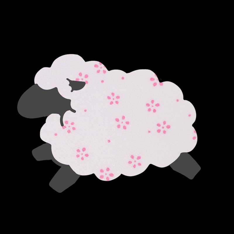 ちりめん生地 つぶらな小花ちらし(白桃) 10cm単位 切り売り